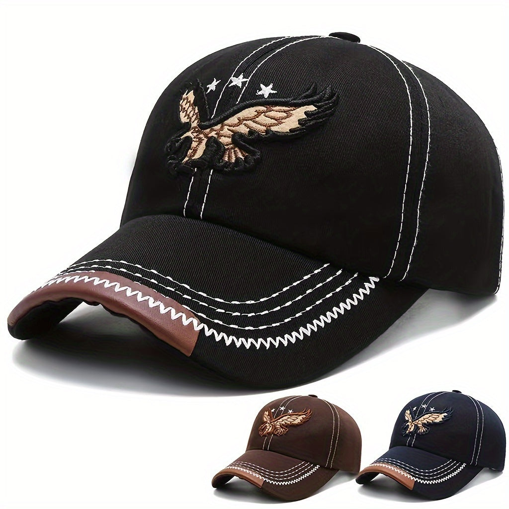 3D Eagle Embroidered Baseball Hat - Adjustable Sun Protection Unisex Fashion Casual Sports Sun Hat For Women & Men 3D Eagle Embroidered Baseball Hat - Adjustable Sun Protection Unisex Fashion Casual Sports Sun Hat For Women & Men